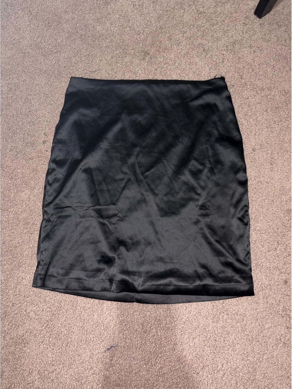 TIC TOC Black Satin Mini Skirt Size S
